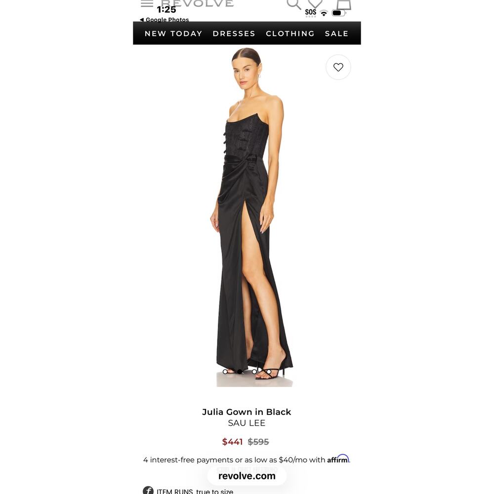 SAULEE Women's Draped Satin Skirt Evening Dress Julia Strapless Black Size 2 NWT - Picture 4 of 13